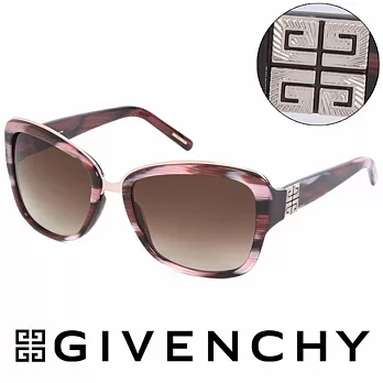 GIVENCHY 法國魅力紀梵希都會玩酷大理石紋浪漫造型太陽眼鏡(紅) GISGV82707L3