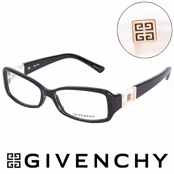 GIVENCHY 法國魅力紀梵希大理石圖飾造型平光眼鏡(黑) GIVGV7480700