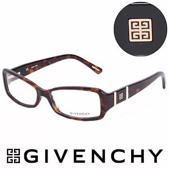 GIVENCHY 法國魅力紀梵希經典LOGO造型時尚平光眼鏡(琥珀) GIVGV7480722