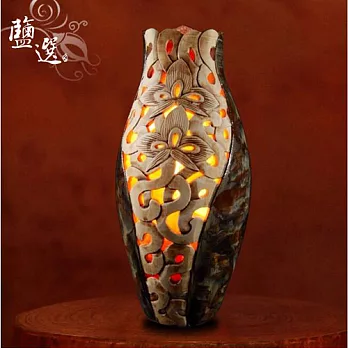 【鹽選】創意造型鹽燈-中國風(馬蹄蓮C)