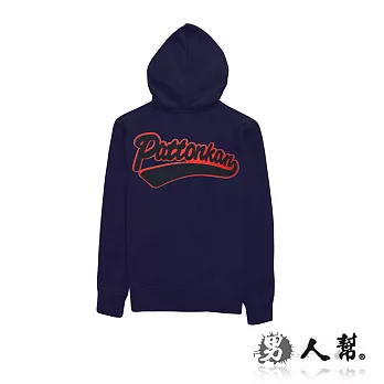 【男人幫】C5277*絨布拼貼pattonkan刷毛連帽外套丈青 M號