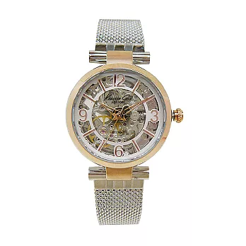 KENNETH COLE 超音波立體限量個性時尚機械腕錶-銀色-IKC4944