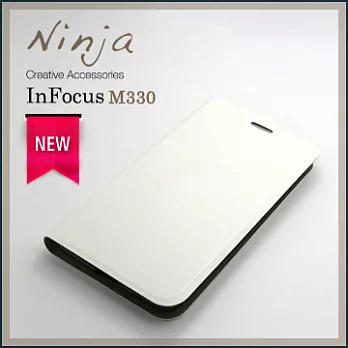 【東京御用Ninja】InFocus M330經典瘋馬紋保護皮套（白色）