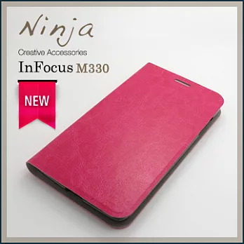 【東京御用Ninja】InFocus M330經典瘋馬紋保護皮套（桃紅色）