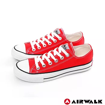美國AIRWALK-瑞典復刻款帆布鞋-女5.5紅
