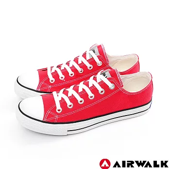 美國AIRWALK-瑞典復刻款帆布鞋-男9紅