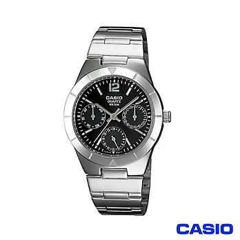 【CASIO】 卡西歐甜蜜心情三眼石英女錶公司貨 LTP-2069D-1A