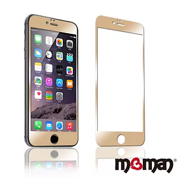 【Mgman】iPhone6 Plus(5.5吋)0.33mm 9H 彩色滿版濺鍍玻璃保護貼金色