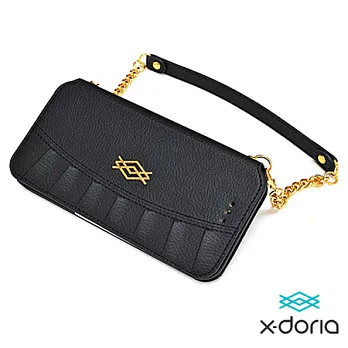 【X-doria】delight pleated iPhone6 (4.7吋)優雅晚宴包皮套經典黑