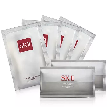 SK-II 晶緻煥白深層修護面膜X2片入&青春敷面膜X4片入(無外盒裝)