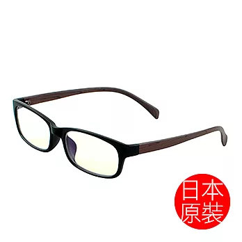 《阿波羅APOLLO-LENS》日本原裝進口-濾藍光眼鏡(6017霧黑+質感深褐)霧黑+質感深褐