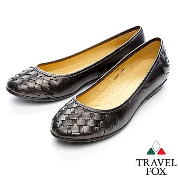 Travel Fox SOFT-編織小羊皮休閒鞋914850-98-35鐵灰色