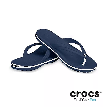 Crocs - 中性 - 卡駱班人字拖 -36深藍色