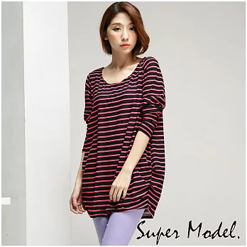 【名模衣櫃】韓版絲滑棉感上衣-共11款 (適穿M-XXL)FREE黑紅條