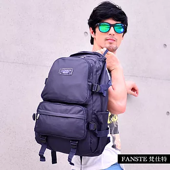 Fanste_梵仕特 後背包-率性休閒多功能-9100藍色