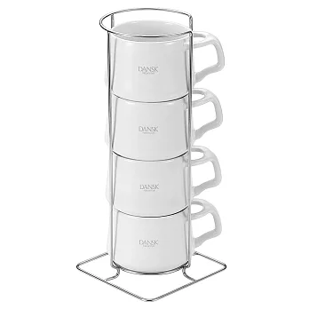 《DANSK》琺瑯材質咖啡杯(4件組)白色