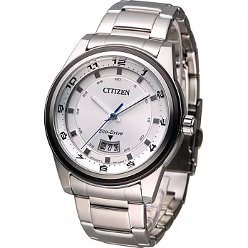 星辰 CITIZEN Eco-Drive 日系百搭時尚腕錶 AW1274-63A銀白色