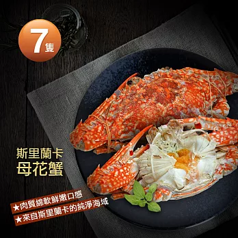 【優鮮配】斯里蘭卡母花蟹X7隻(200-250g/隻)