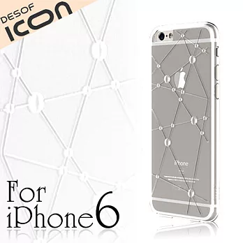 DESOF iCON iPhone6 4.7吋透明雨露立體硬式保護殼(珠網)