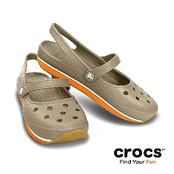 Crocs - 女款 - 復刻瑪莉珍 -35卡其色/橘色