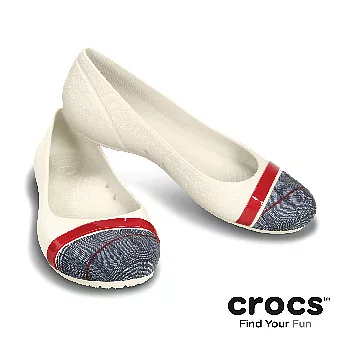 Crocs - 女款 - 格子蓋普輕便鞋 -36水泥灰/黑色