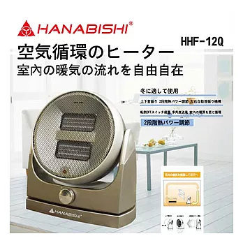 【HANABISHI】PTC陶瓷電暖器(HHF-12Q)