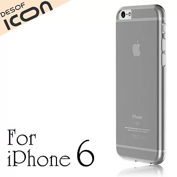 DESOF iCON iPhone6 4.7吋透明超薄果凍保護套(太空灰)
