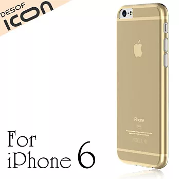 DESOF iCON iPhone6 4.7吋透明超薄果凍保護套(香檳金)