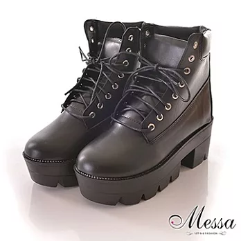 【Messa米莎】(MIT) 美式個性格調厚底馬汀短靴-三色36黑色