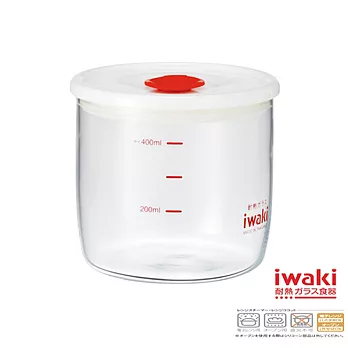 【iwaki】玻璃微波密封罐 400ml