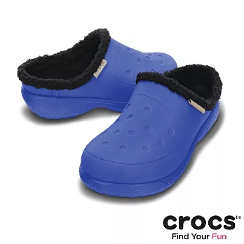 Crocs - 中性 - 卡樂彩暖絨克駱格 -41蔚藍 / 黑色