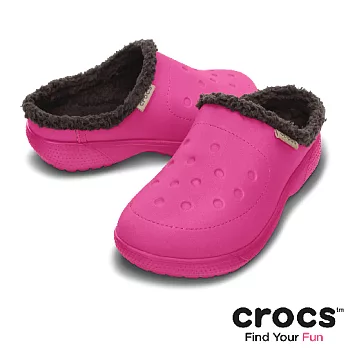 Crocs - 中性 - 卡樂彩暖絨克駱格 -36糖果粉 / 紅褐色