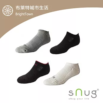 snug腳臭剋星 - 斯傑利高科技除臭纖維【運動船襪2雙】(不分男女) - 共有4色可選紅黑色 20-22
