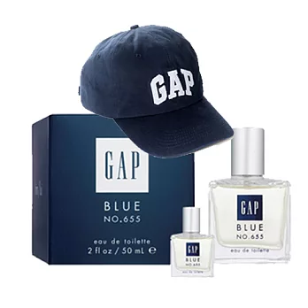 【GAP】經典丹寧男性淡香水50ml+丹寧15ml小香+酷炫休閒帽隨機款