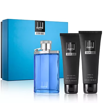 Dunhill 藍調男性淡香水禮盒(淡香水100ml+沐浴精90ml+鬚後凝露90ml)