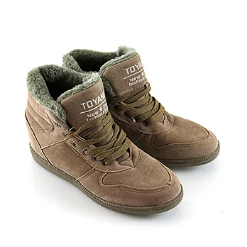 【Pretty】韓系暢銷個性女孩絨毛綁帶休閒鞋40杏色