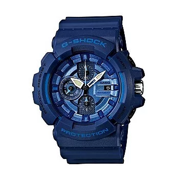 G-SHOCK 霹靂管家型男計時【超級限量】運動腕錶-藍-GAC-100AC-2A