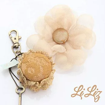 【LiLiz】莉思手作風格 花樣年華系列 蕾絲花朵 馬卡龍鑰匙圈