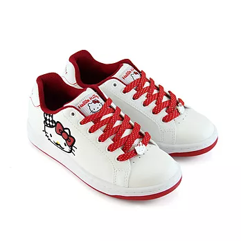 HELLO KITTY 翹鬍子凱蒂貓休閒鞋24.5白色