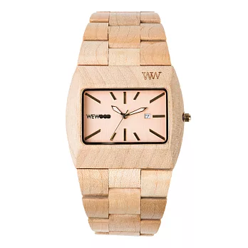 WEWOOD義大利時尚木頭腕錶 方形錶款EnifBeige
