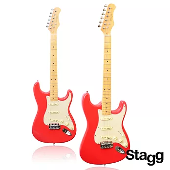 STAGG 比利時大廠 標準3單拾音器 電吉他(SES-50M-FRD火紅色)