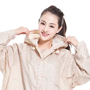 【rainstory】卡其點點連身甜美雨衣