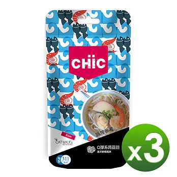 CHiC Q彈系蒟蒻麵-海洋鮮蝦風味(3份/袋)X3