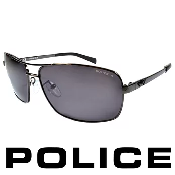 POLICE 義大利警察都會款個性型男眼鏡-金屬框(銀色) POS8879-568P