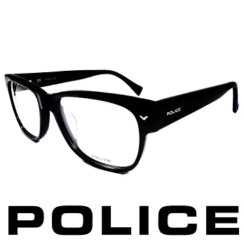 POLICE 義大利警察都會款個性型男眼鏡-膠框(亮黑) POV1765-0700