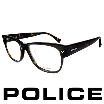 POLICE 義大利警察都會款個性型男眼鏡-膠框(豹紋) POV1765-0722