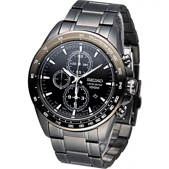 精工 SEIKO Criteria 極速快感計時腕錶 7T92-0SD0SD SNDG31P1深咖啡色