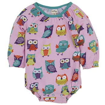 Hatley -長袖連身衣-貓頭鷹18-24M粉