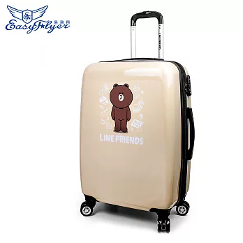 EasyFlyer易飛翔-20吋LINE FRIENDS亮面熊大旅行箱20吋亮面熊大