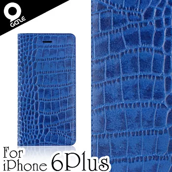 Gaze Cobalt Croco iPhone6 Plus 5.5吋鈷藍鱷紋手工真皮保護套